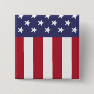 Patriotische amerikanische Flaggen US Flagge Button