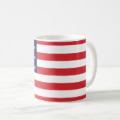 Patriotische amerikanische Flaggen US Flagge Kaffeetasse (VorderseiteRechts)