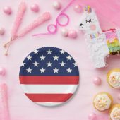 Patriotische amerikanische Flaggen US Flagge Pappteller (Party)