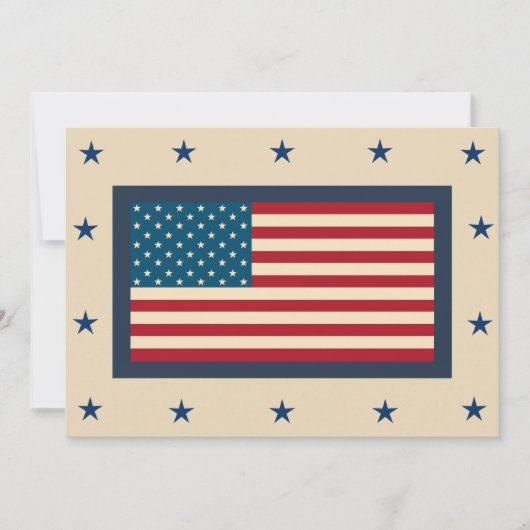 Patriotische amerikanische Flaggeneinladungen Einladung (Vorderseite)