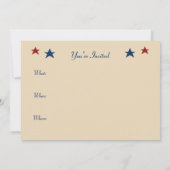 Patriotische amerikanische Flaggeneinladungen Einladung (Rückseite)