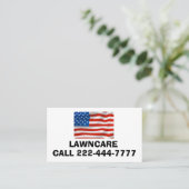 PATRIOTISCHE AMERIKANISCHE FLAGGENGESCHÄFTSKARTE P VISITENKARTE (Stehend Vorderseite)