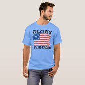 Patriotische amerikanische Flaggenherrschaft nie F T-Shirt (Vorne ganz)