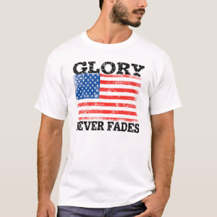 Patriotische amerikanische Flaggenherrschaft nie F T-Shirt