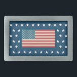 Patriotische amerikanische Flaggenstars Gürtelschn Rechteckige Gürtelschnalle<br><div class="desc">Das Design stammt aus der Originalkunst.</div>