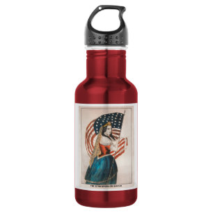 Patriotische amerikanische Frau Amerikanische Fl Edelstahlflasche