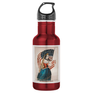 Patriotische amerikanische Frau | Amerikanische Fl Edelstahlflasche