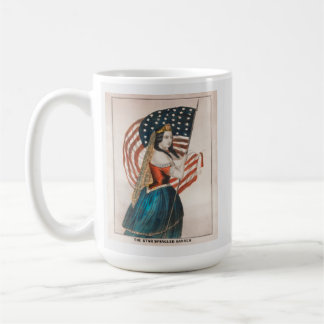 Patriotische amerikanische Frau | Amerikanische Fl Kaffeetasse