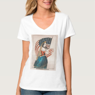 Patriotische amerikanische Frau | Amerikanische Fl T-Shirt