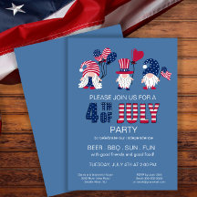 Patriotische amerikanische Gnome Party 4. Juli