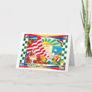 Patriotische amerikanische grüßenusa-Verfassung Karte