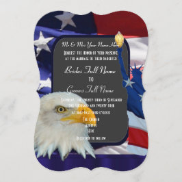 Patriotische amerikanische Hochzeit Einladung