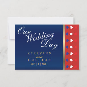 Patriotische amerikanische Hochzeit - RSVP Karte