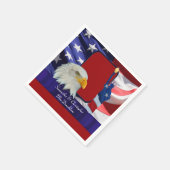 Patriotische Amerikanische Icons Serviette (Ecke)