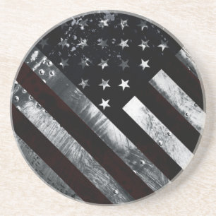 Patriotische amerikanische Industrieflagge Getränkeuntersetzer