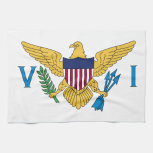 Patriotische Amerikanische Jungferninseln-Flagge Geschirrtuch