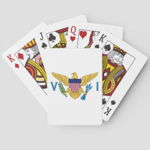 Patriotische Amerikanische Jungferninseln-Flagge Spielkarten