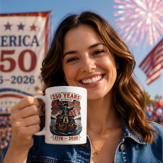 Patriotische amerikanische Katze 250 Jahre 1776-20 Kaffeetasse