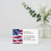 Patriotische amerikanische Kontaktkarten für die F Visitenkarte (Stehend Vorderseite)