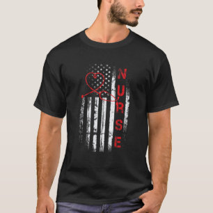 Patriotische amerikanische Krankenschwester USA-Fl T-Shirt