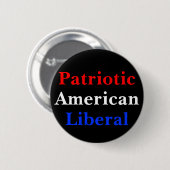 Patriotische Amerikanische Liberale Button (Vorne & Hinten)