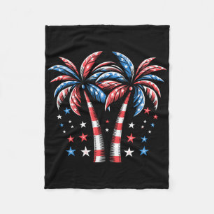Patriotische amerikanische Palmen USA-Flagge Somme Fleecedecke