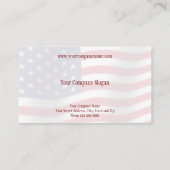 Patriotische amerikanische Regierung ohne Gewinner Visitenkarte (Rückseite)