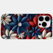 PATRIOTISCHE AMERIKANISCHE ROT WEISSE BLAUE BLUME Case-Mate iPhone HÜLLE (Rückseite (Horizontal))