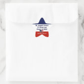 Patriotische amerikanische Rücksendeadresse Stern-Aufkleber (Tasche)
