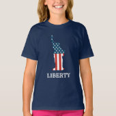 Patriotische Amerikanische Statue der Freiheitssta T-Shirt (Vorderseite)
