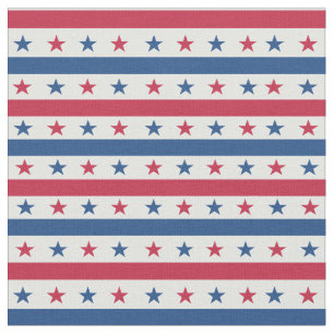 Patriotische amerikanische Sterne mit Streifenmust Stoff
