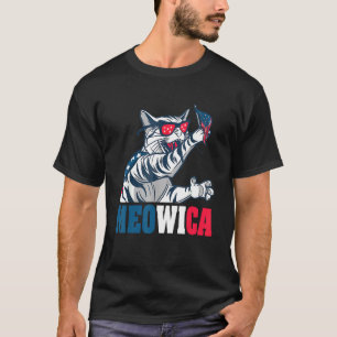 Patriotische amerikanische Unabhängigkeit Meowica T-Shirt