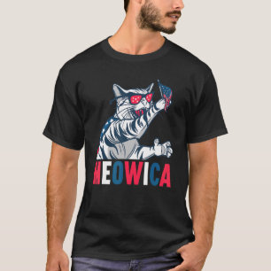 Patriotische amerikanische Unabhängigkeits-Meowica T-Shirt