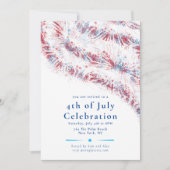 Patriotische Amerikanische Unabhängigkeitstag-Feie Einladung (Vorderseite)