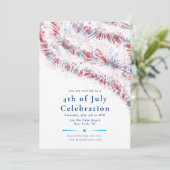 Patriotische Amerikanische Unabhängigkeitstag-Feie Einladung (Stehend Vorderseite)