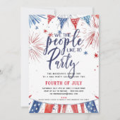 Patriotische Amerikanische Unabhängigkeitstag GRIL Einladung (Vorderseite)