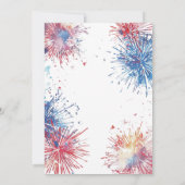 Patriotische Amerikanische Unabhängigkeitstag GRIL Einladung (Rückseite)