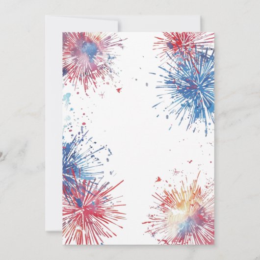 Patriotische Amerikanische Unabhängigkeitstag GRIL Einladung (Rückseite)