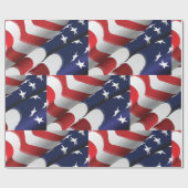 Patriotische amerikanische US Flagge für Flaggenge Geschenkpapier (Flach)