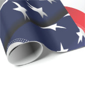 Patriotische amerikanische US Flagge für Flaggenge Geschenkpapier (Rolleneckpunkt)