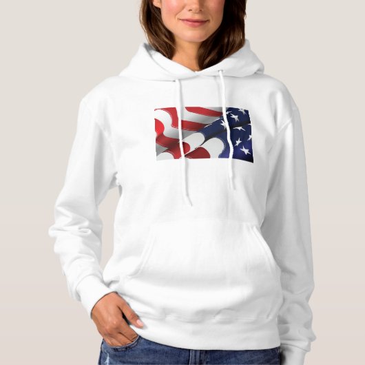 Patriotische amerikanische US Flagge für Flaggenge Hoodie (Vorderseite)