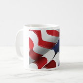Patriotische amerikanische US Flagge für Flaggenge Kaffeetasse (Vorderseite Links)