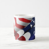 Patriotische amerikanische US Flagge für Flaggenge Kaffeetasse (Mittel)
