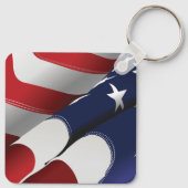 Patriotische amerikanische US Flagge für Flaggenge Schlüsselanhänger (Rückseite)