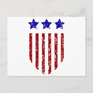 Patriotische amerikanische US Flagge Postkarte