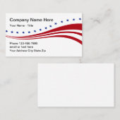 Patriotische amerikanische US Flagge Visitenkarte (Vorne/Hinten)