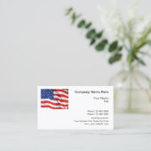 Patriotische amerikanische US Flagge Visitenkarte (Stehend Vorderseite)