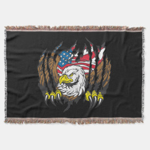 Patriotische amerikanische Weißkopfseeadler Decke