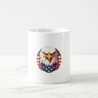 Patriotische amerikanische Weißkopfseeadler-Flagge Kaffeetasse