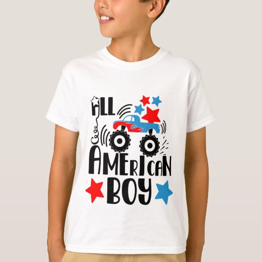 Patriotische amerikanische Wortart T-Shirt (Vorderseite)